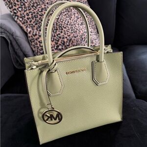 Michael Kors Green Leather Tote Bag